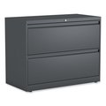 Alera 36 in W 2 Drawer File Cabinets, Charcoal, Legal; Letter; A4; A5 17631